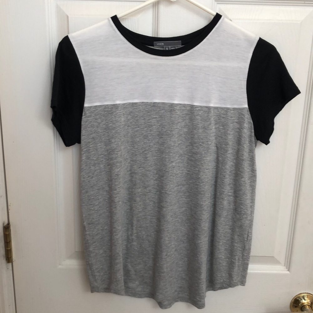 Vince Color Block Tee Shirt Top Sz Small.
